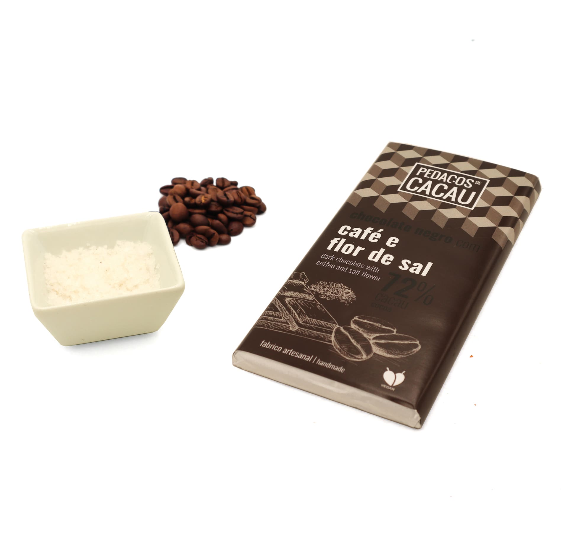 Tablete 100g Café e Flor de Sal