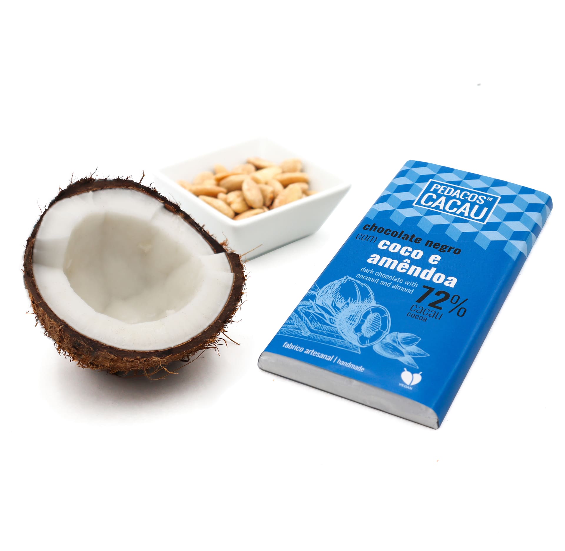 Tablete 100g – Coco e Amêndoa