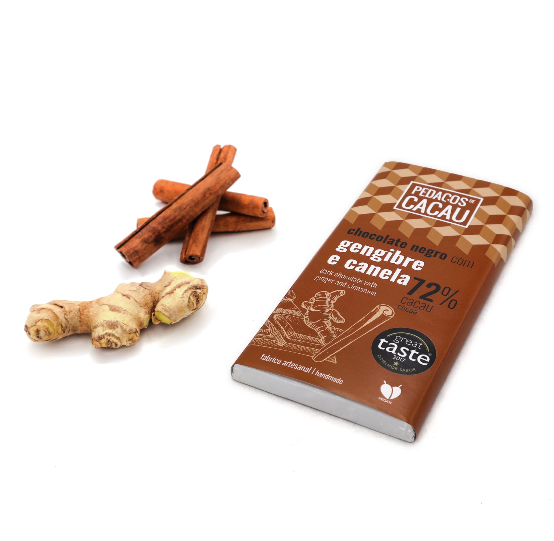 Tablete 100g - Gengibre e Canela