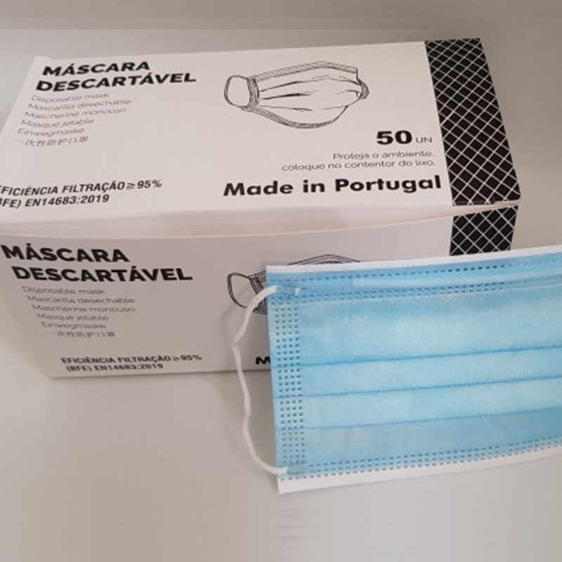 Máscaras de Proteção 3 com nível 2 e elásticos (50 unidades)